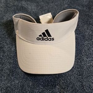 Adidas White Visor Hat